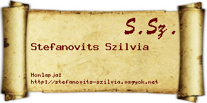 Stefanovits Szilvia névjegykártya